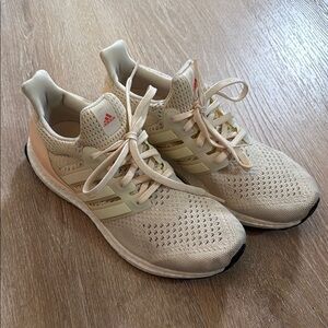 Adidas Cream Ultra Boost Athletic Shoes